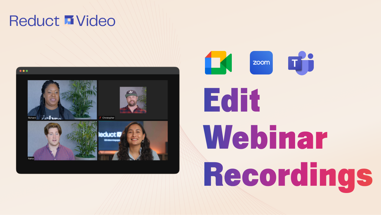 How to edit webinar recordings