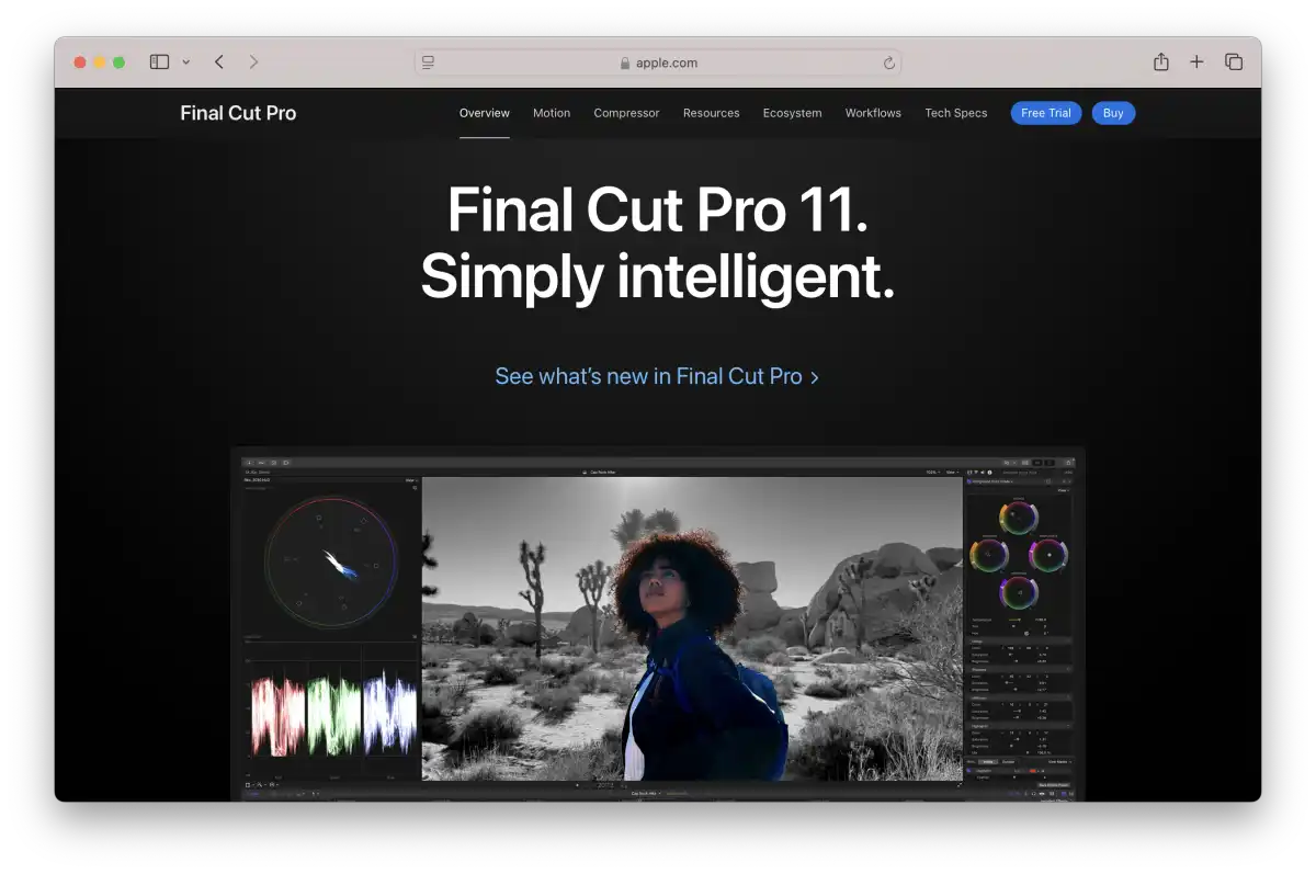 Final Cut landing page