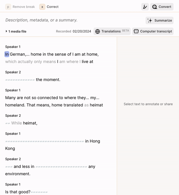 Select Target Language for Translation in Reduct