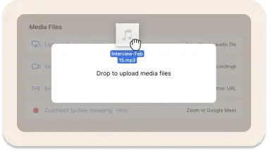 Upload your media file